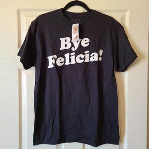 Spencers Bye Felicia Black Short Sleeve Shirt Medium Friday Quote Ice Cube Funny